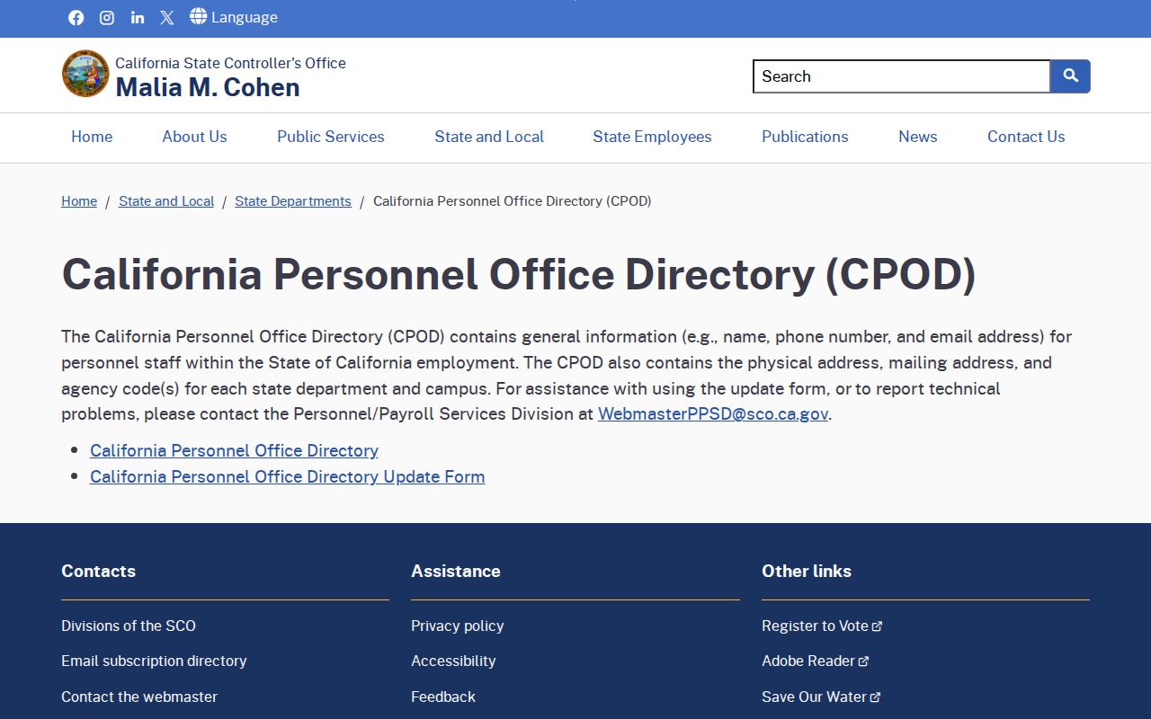 Alhambra people directories California Personnel Office Directory